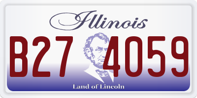 IL license plate B274059
