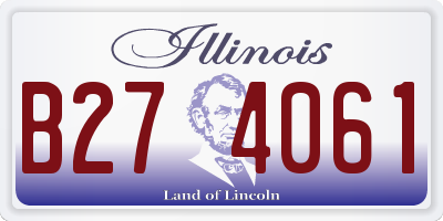 IL license plate B274061