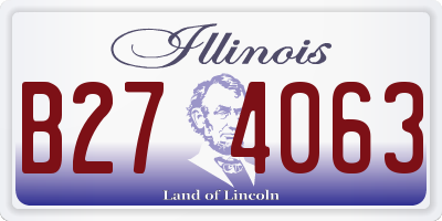 IL license plate B274063
