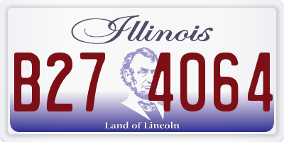 IL license plate B274064