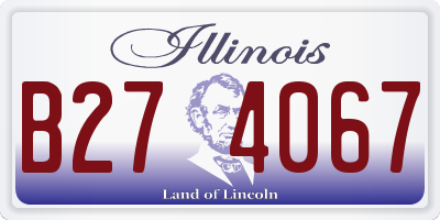 IL license plate B274067