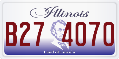 IL license plate B274070