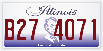 IL license plate B274071