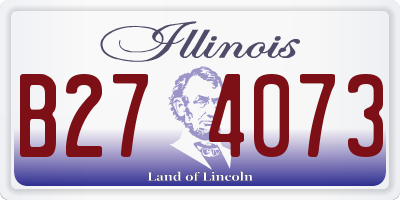 IL license plate B274073