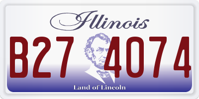 IL license plate B274074