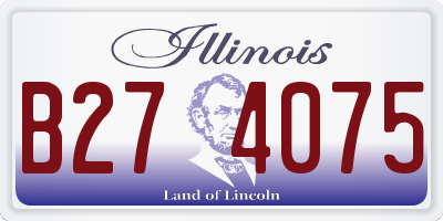 IL license plate B274075