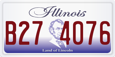 IL license plate B274076
