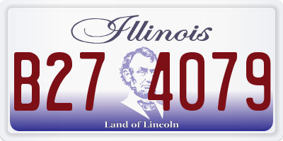 IL license plate B274079