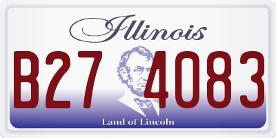 IL license plate B274083