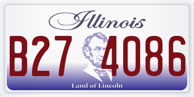 IL license plate B274086