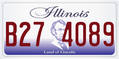 IL license plate B274089