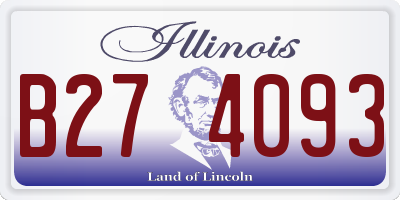 IL license plate B274093