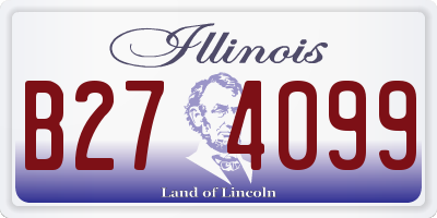 IL license plate B274099