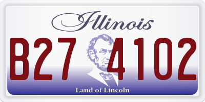 IL license plate B274102