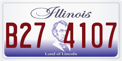 IL license plate B274107