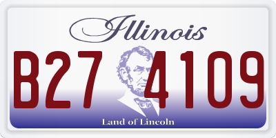 IL license plate B274109