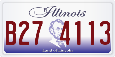 IL license plate B274113