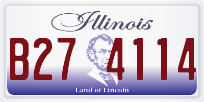 IL license plate B274114