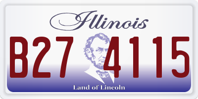 IL license plate B274115