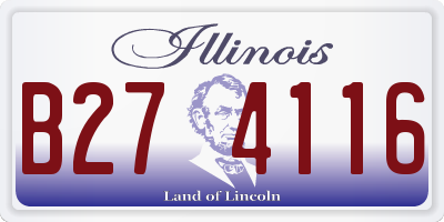 IL license plate B274116