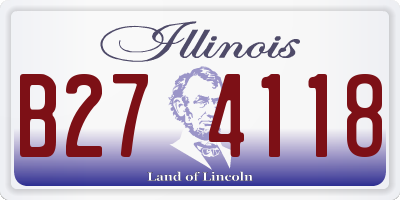 IL license plate B274118