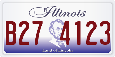 IL license plate B274123