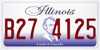 IL license plate B274125