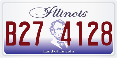 IL license plate B274128