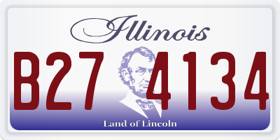 IL license plate B274134
