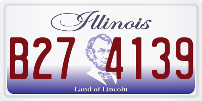 IL license plate B274139