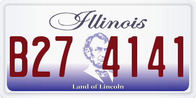 IL license plate B274141