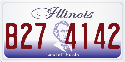 IL license plate B274142