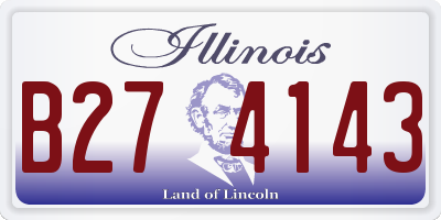 IL license plate B274143