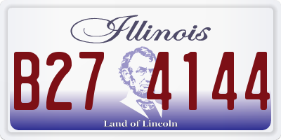 IL license plate B274144