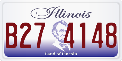 IL license plate B274148