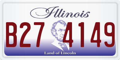 IL license plate B274149