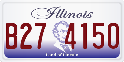IL license plate B274150