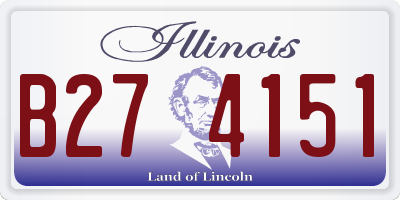 IL license plate B274151