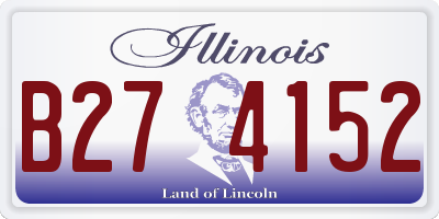 IL license plate B274152