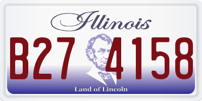IL license plate B274158