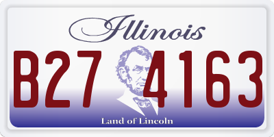 IL license plate B274163