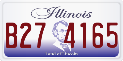IL license plate B274165