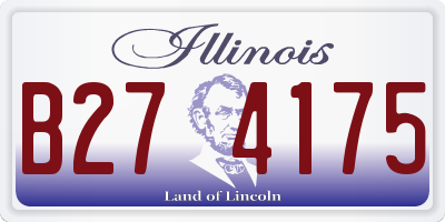 IL license plate B274175