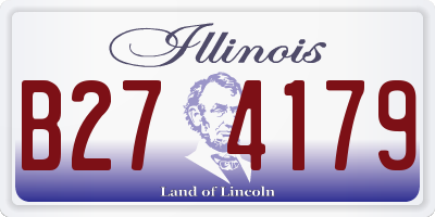 IL license plate B274179