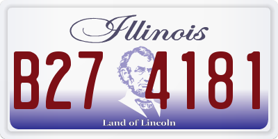IL license plate B274181