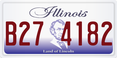 IL license plate B274182