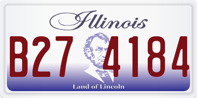 IL license plate B274184