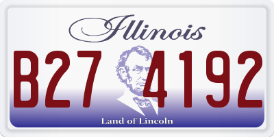 IL license plate B274192