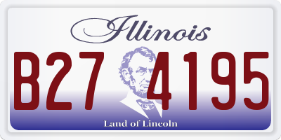 IL license plate B274195