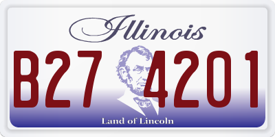 IL license plate B274201